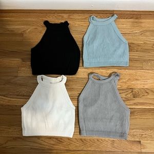 Aerie Superchill Seamless High Neck Bra Top - size Small